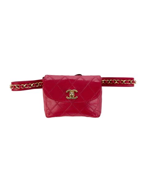 chanel belt bag vintage red|authentic chanel belt bag.